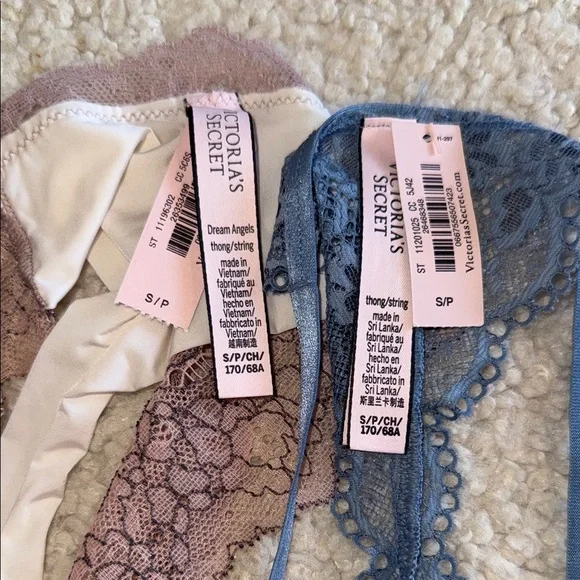 Victoria's Secret Lace Panties in Blue and Mauve - Picture 2 of 7